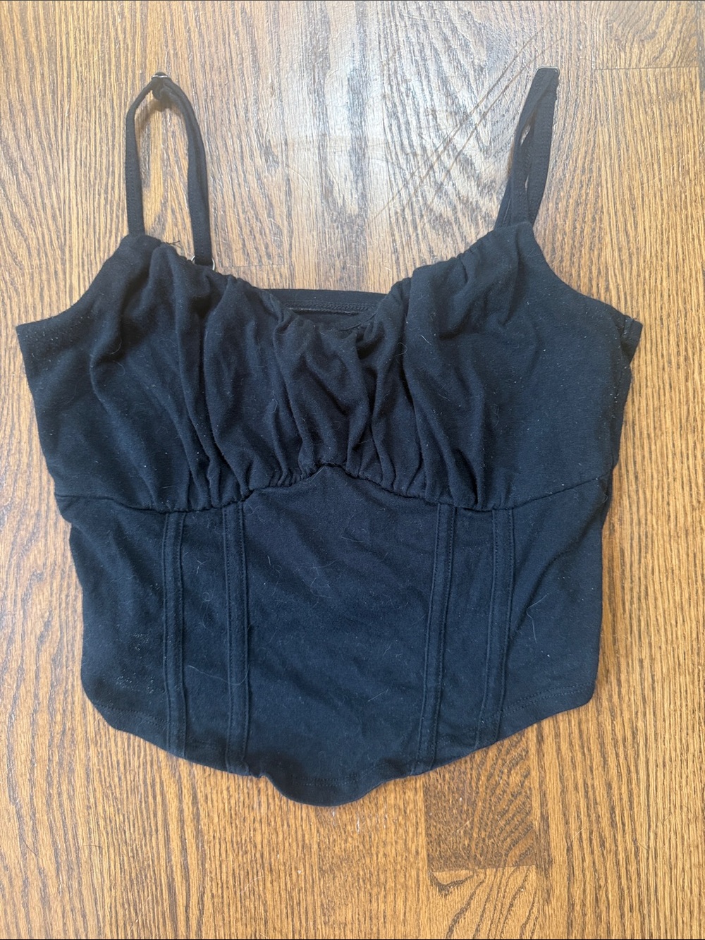 Hollister Black Thin-Strap Stretch Tank Top